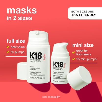 full-size leave-in molecular repair hair mask