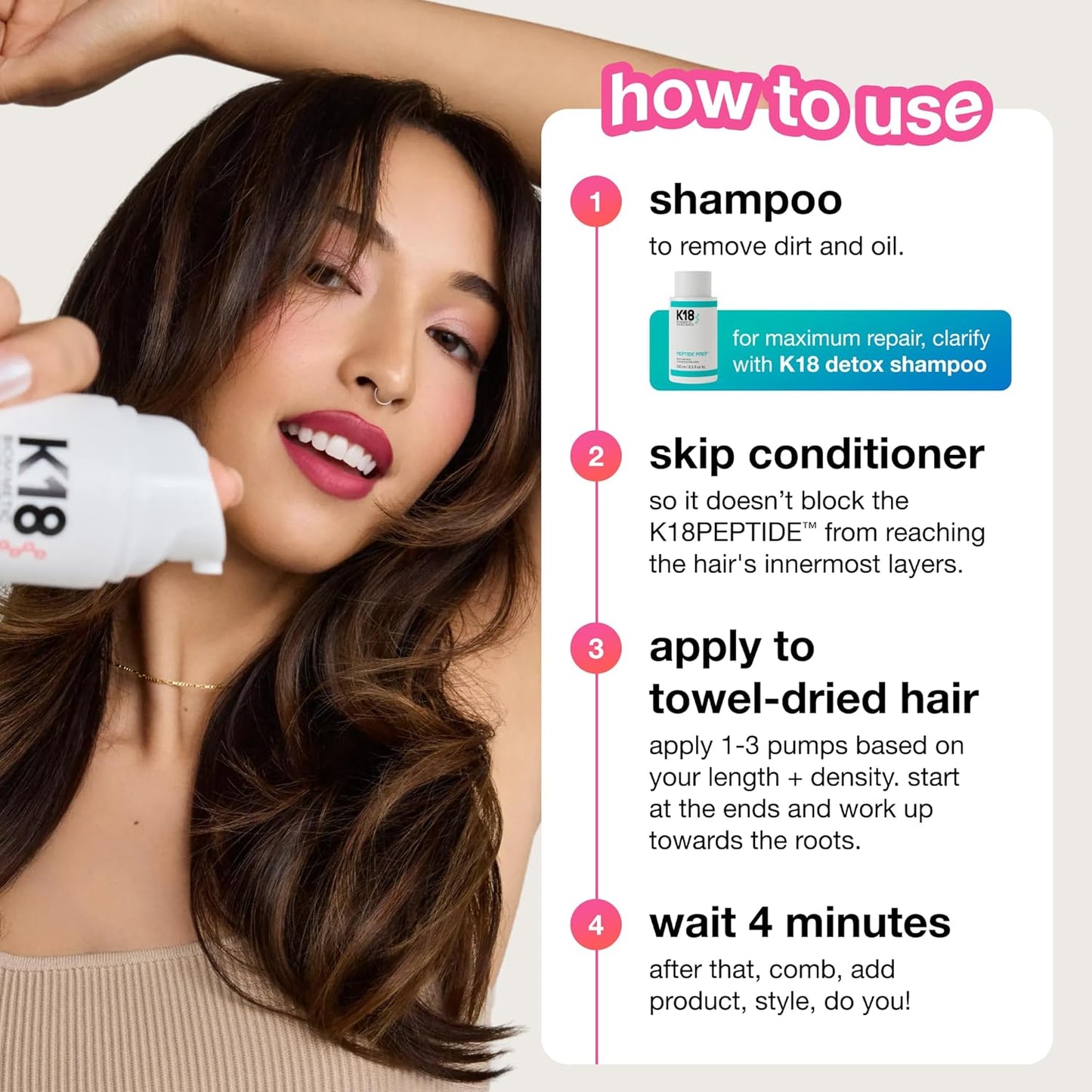 full-size leave-in molecular repair hair mask